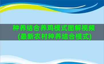 种养结合养鸡模式图解视频(最新农村种养结合模式)