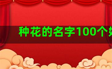 种花的名字100个好听